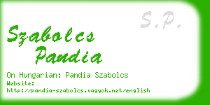 szabolcs pandia business card
